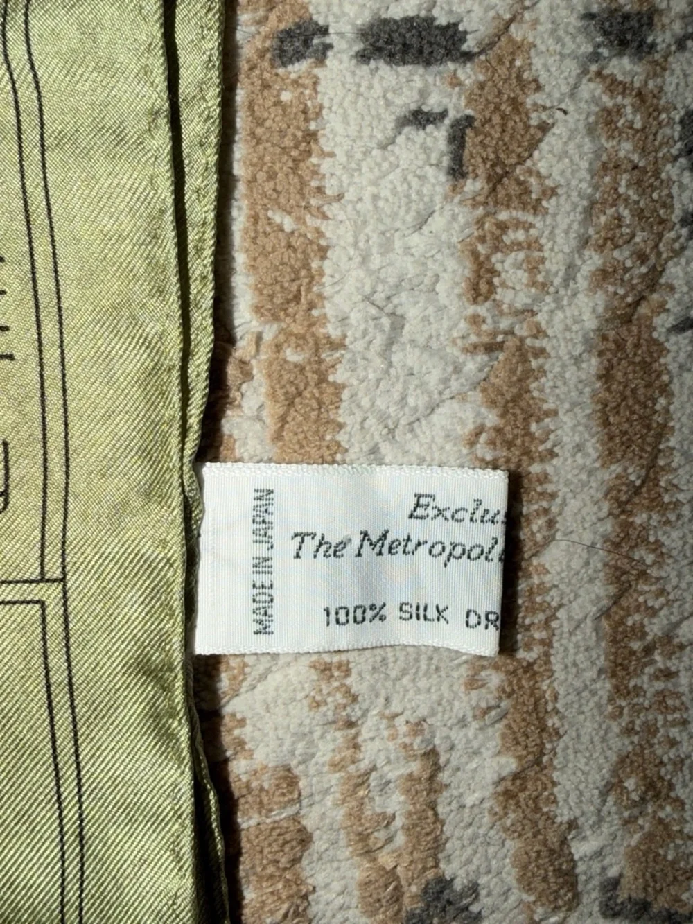Egyptian Hieroglyph Print Lightweight Scarf in Olive Green